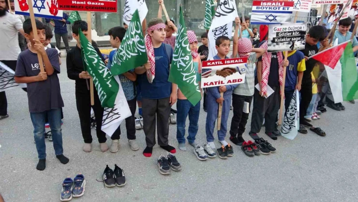 Van'da çocuklar Gazze için yürüdü