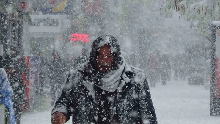Van'da kar manzarası