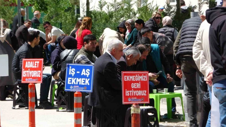 Van'daki işçilerin protestoları 9'uncu gününde