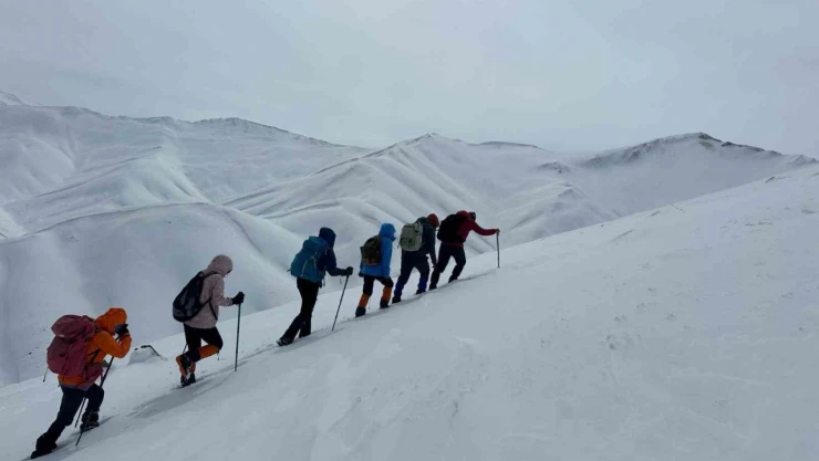 Vanlı dağcılar 2 bin 781 rakımlı dağa tırmandı
