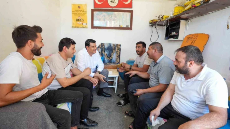 Yılmaz'dan esnafa ziyaret